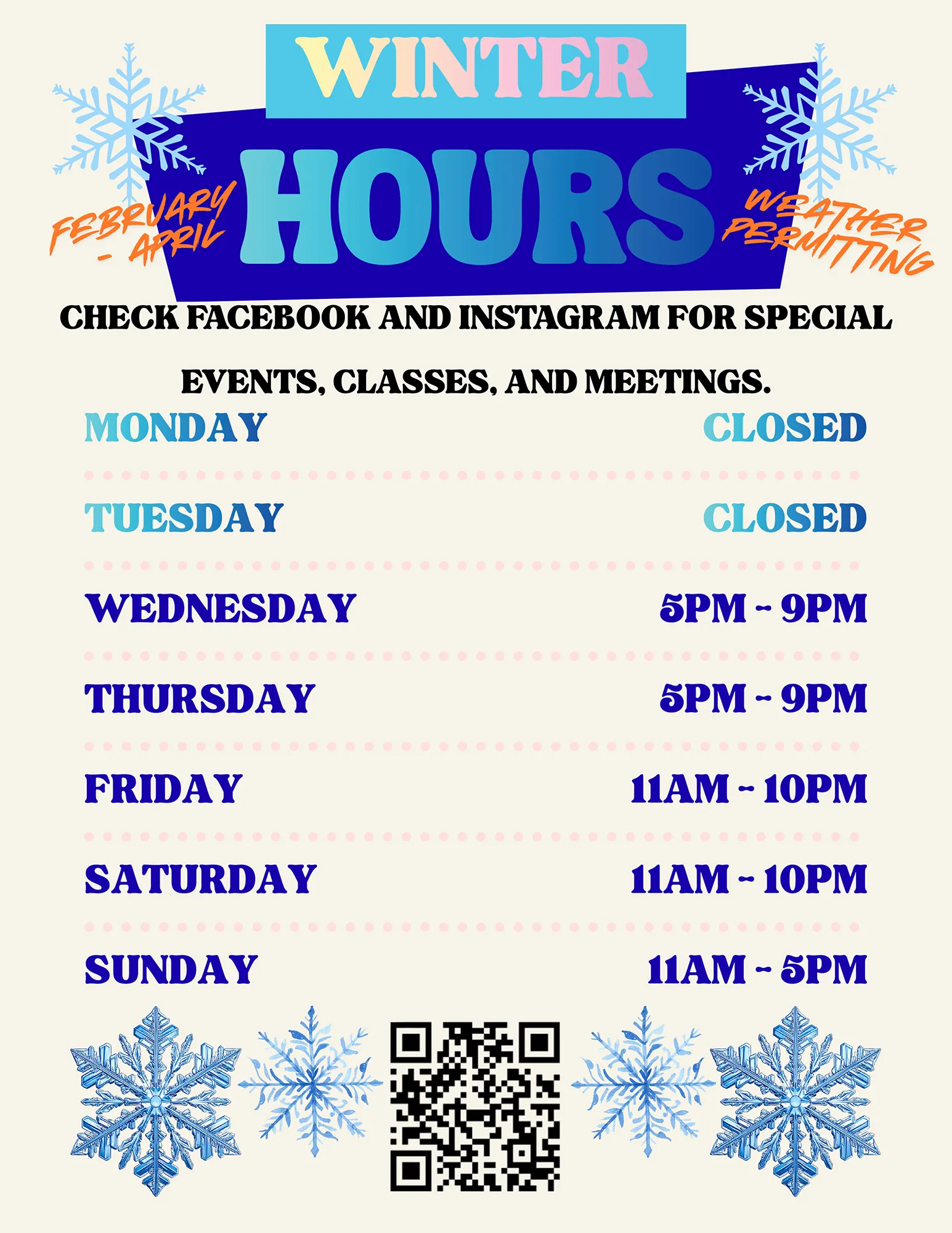 February hours
